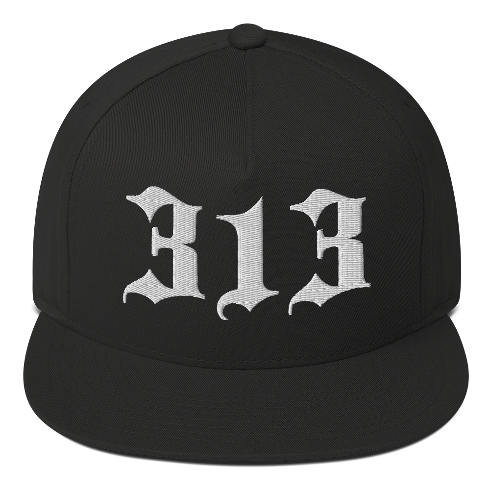 Detroit '313' Snapback (Old English Font) | 5-Panel