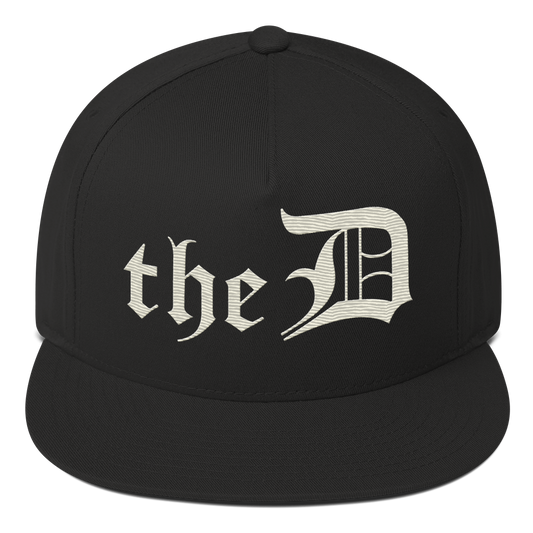 Detroit 'The D' Snapback | 5-Panel - Ivory White