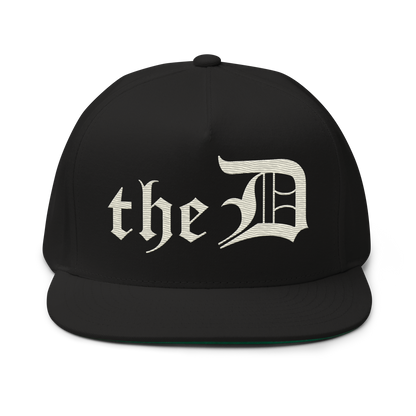 Detroit 'The D' Snapback | 5-Panel - Ivory White