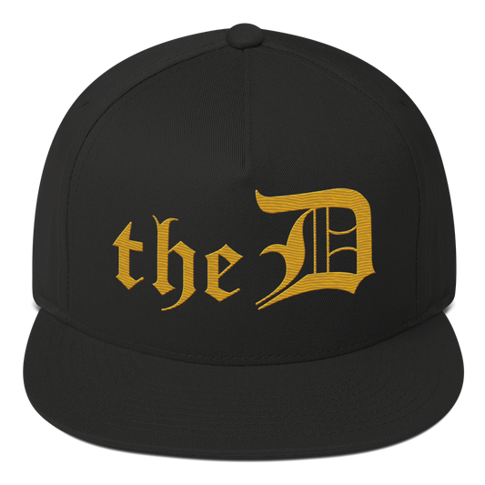 Detroit 'The D' Snapback | 5-Panel - Gold