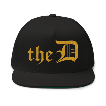 Detroit 'The D' Snapback | 5-Panel - Gold