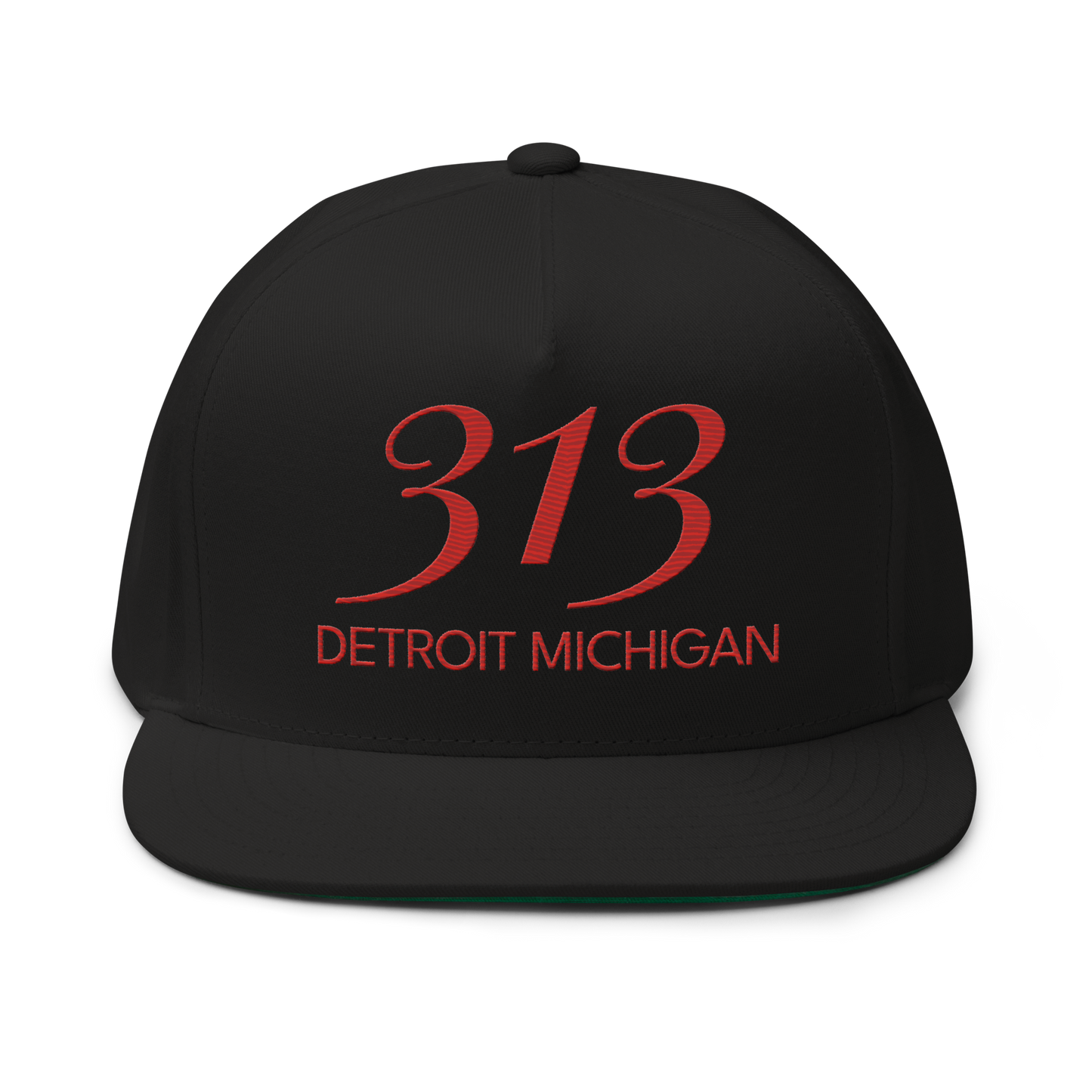 '313 Detroit Michigan' Snapback | 5-Panel - Aliform Red