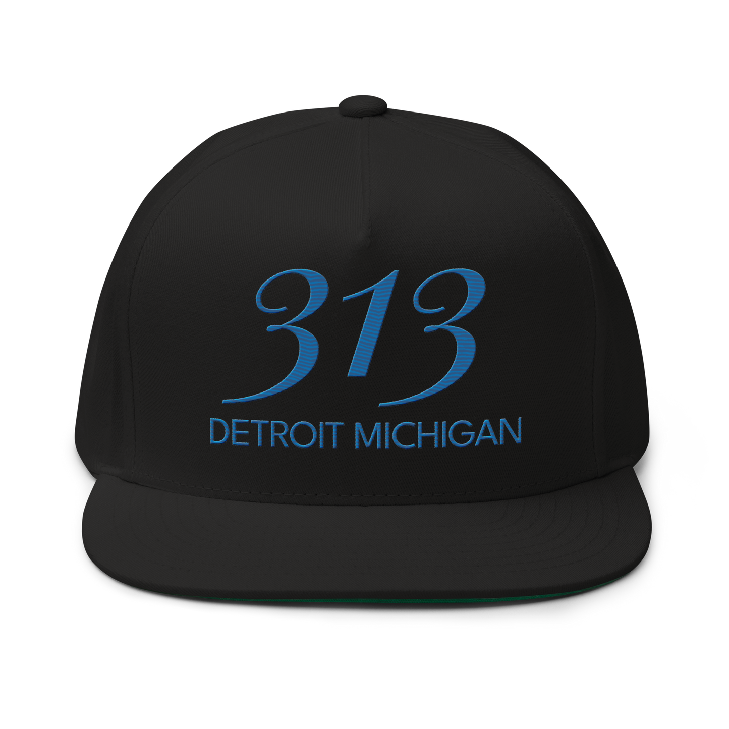 '313 Detroit Michigan' Snapback | 5-Panel - Azure