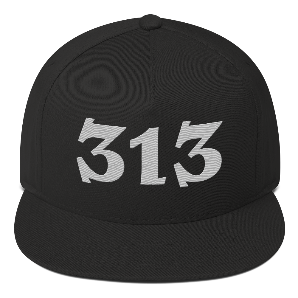 Detroit '313' Snapback | 5-Panel - Platinum