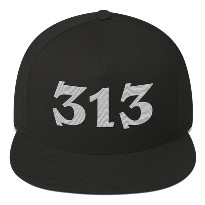 Detroit '313' Snapback | 5-Panel - Platinum