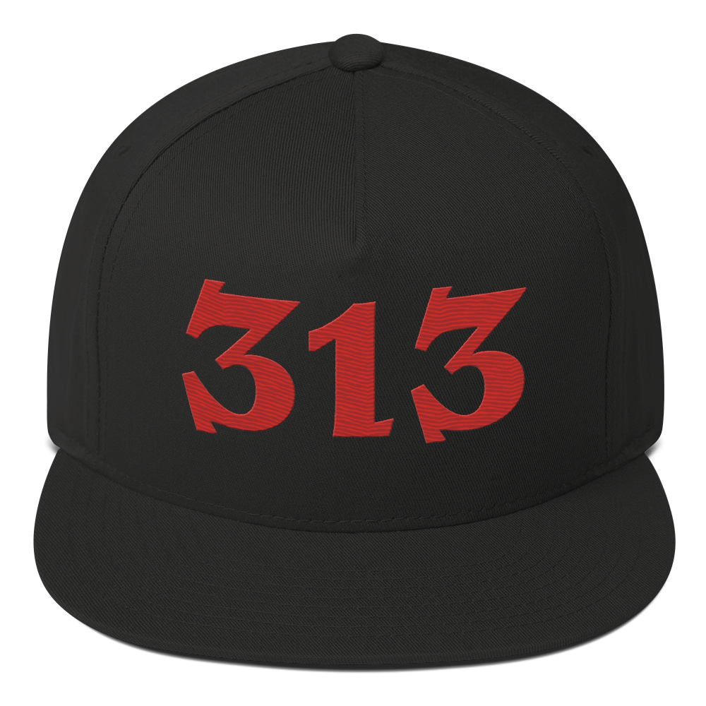 Detroit '313' Snapback | 5-Panel - Aliform Red