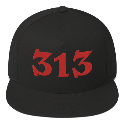 Detroit '313' Snapback | 5-Panel - Aliform Red