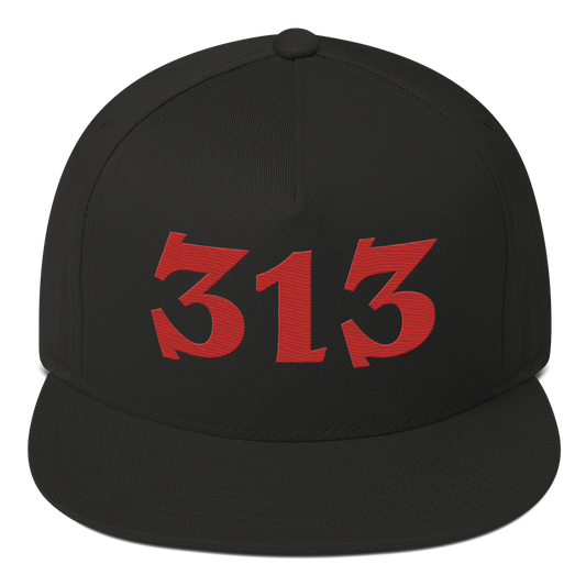 Detroit '313' Snapback | 5-Panel - Aliform Red