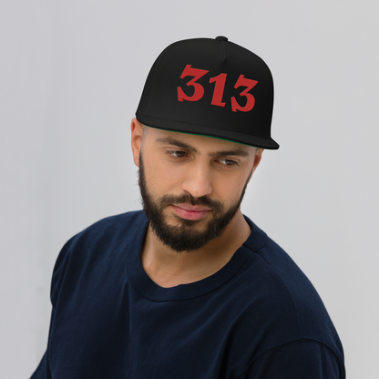 Detroit '313' Snapback | 5-Panel - Aliform Red