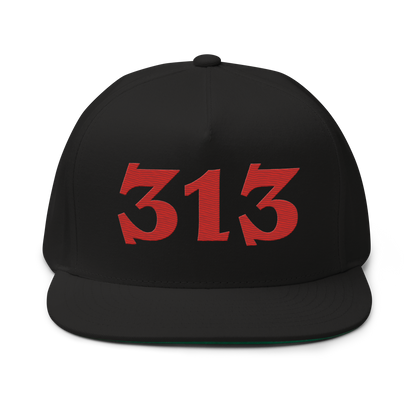 Detroit '313' Snapback | 5-Panel - Aliform Red