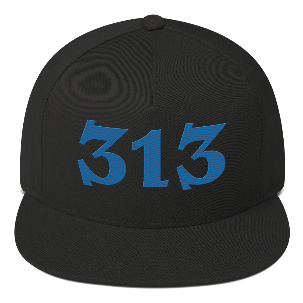 Detroit '313' Snapback | 5-Panel - Azure