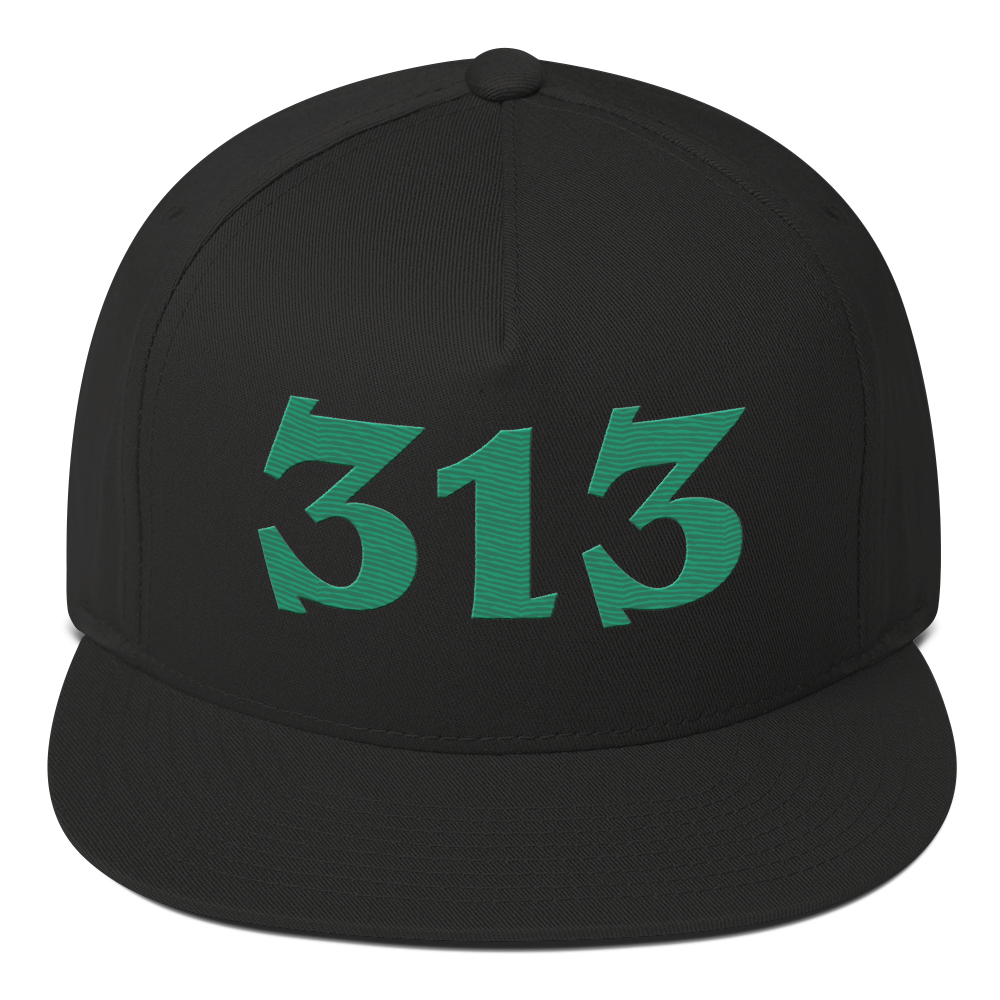 Detroit '313' Snapback | 5-Panel - Emerald Green