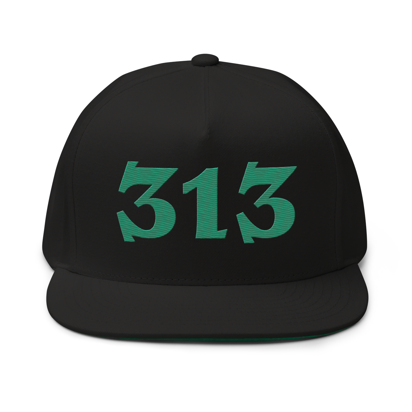 Detroit '313' Snapback | 5-Panel - Emerald Green