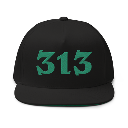 Detroit '313' Snapback | 5-Panel - Emerald Green