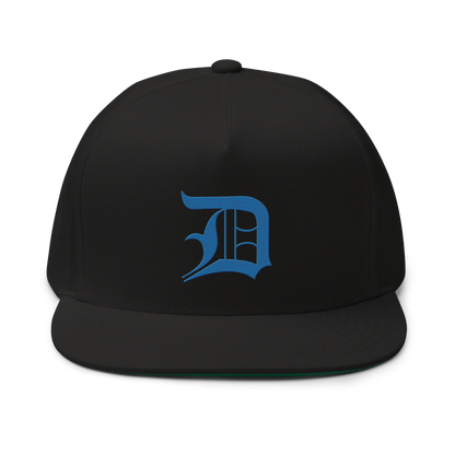 Detroit 'Old English D' Flat Bill Snapback (Azure)