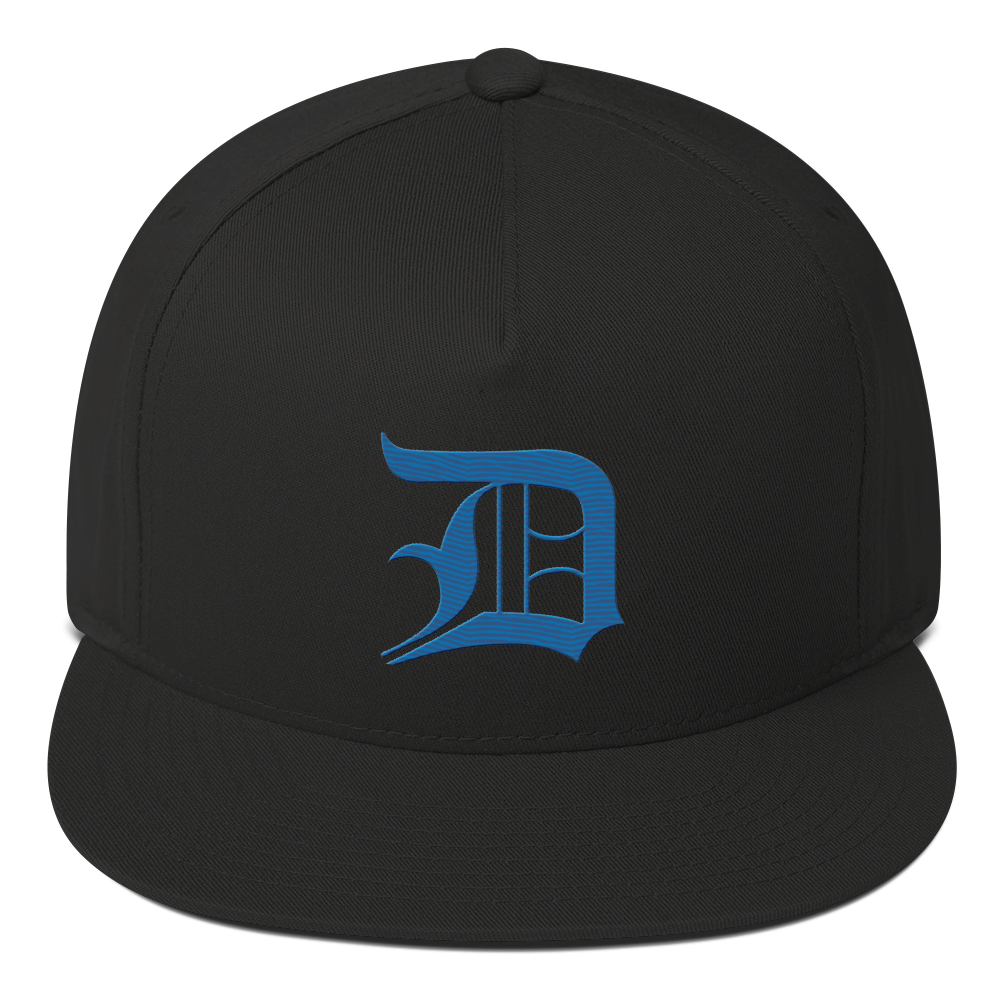 Detroit 'Old English D' Flat Bill Snapback (Azure)