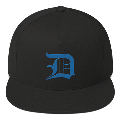 Detroit 'Old English D' Flat Bill Snapback (Azure)