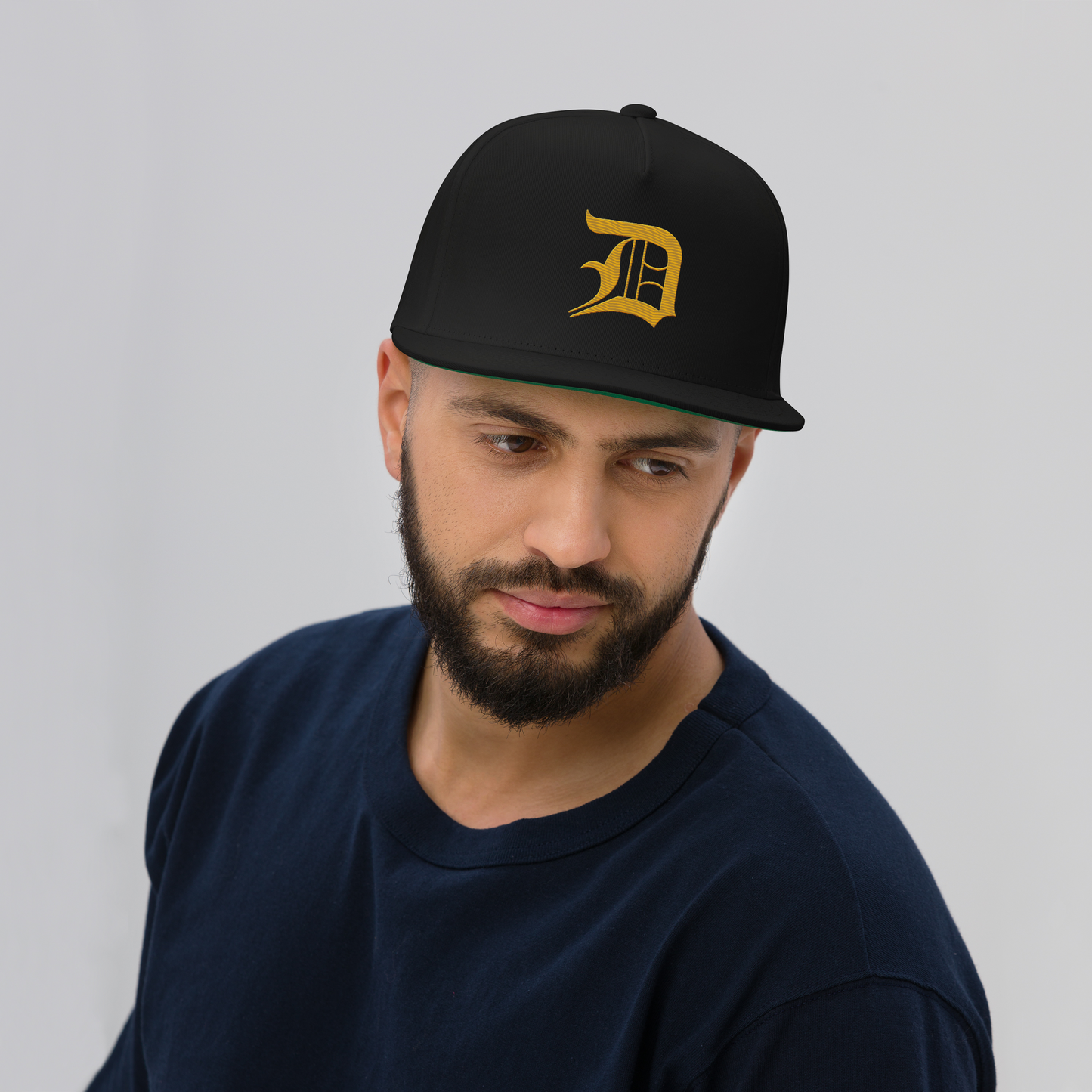 Detroit 'Old English D' Flat Bill Snapback (Gold)