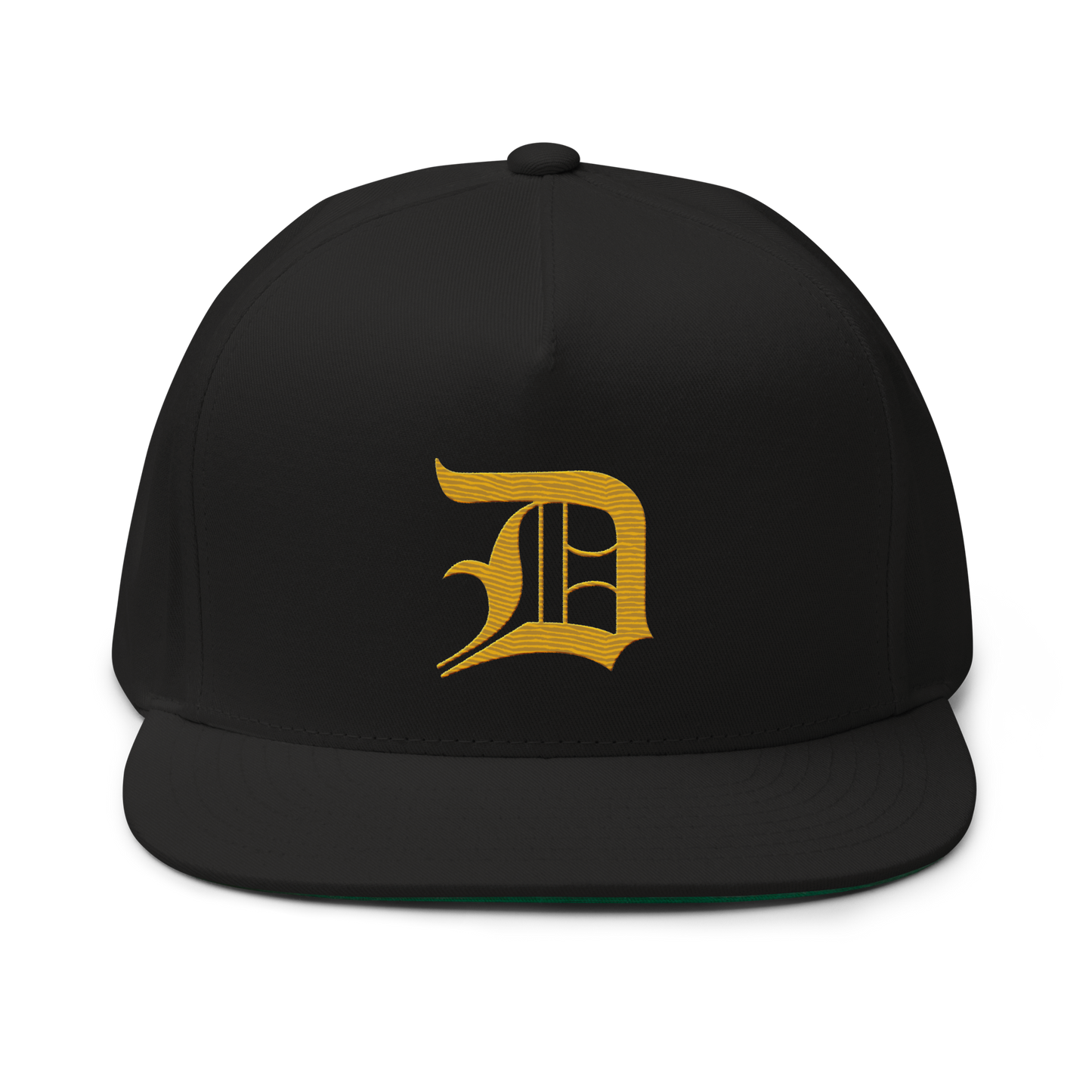 Detroit 'Old English D' Flat Bill Snapback (Gold)