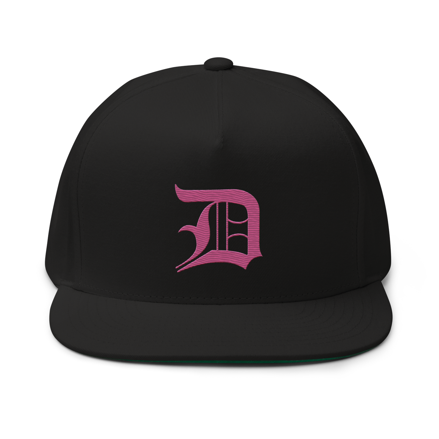 Detroit 'Old English D' Flat Bill Snapback (Apple Blossom Pink)