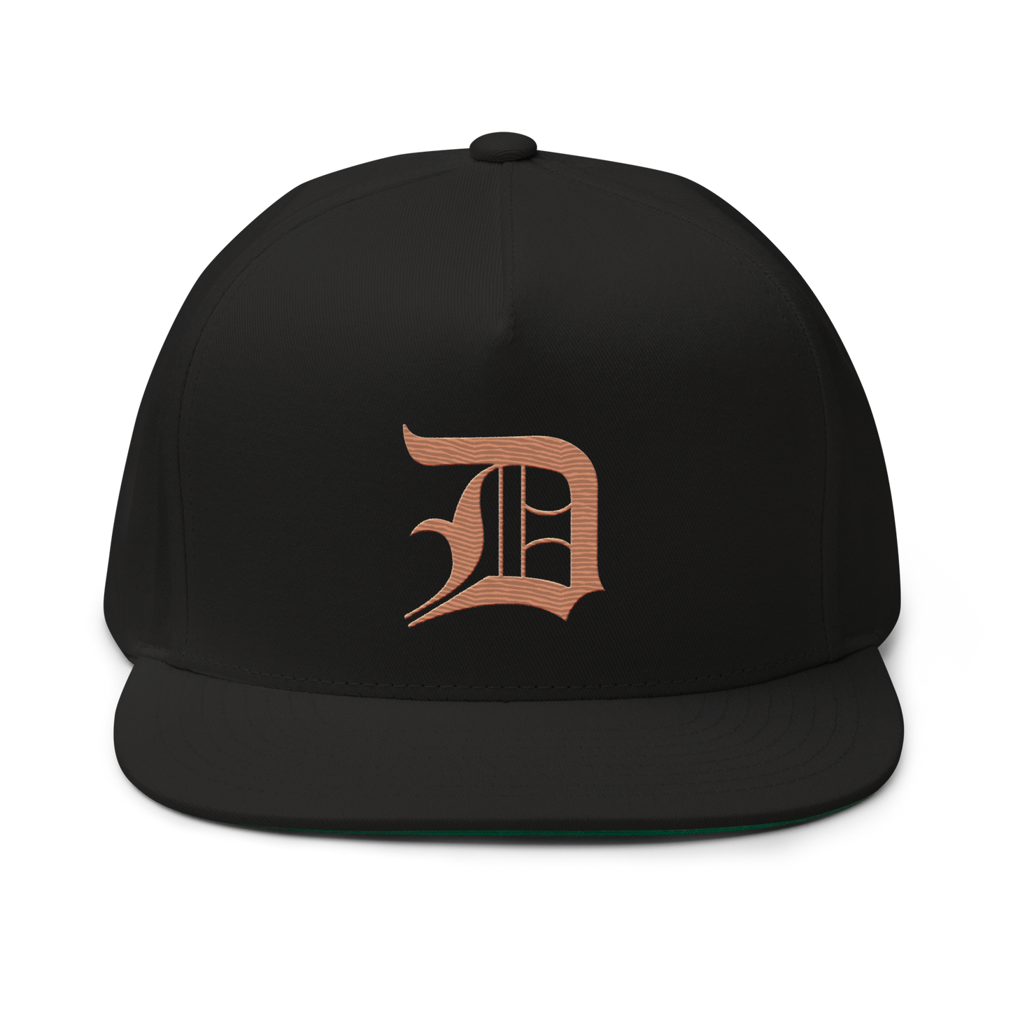 Detroit 'Old English D' Flat Bill Snapback (Copper Color)