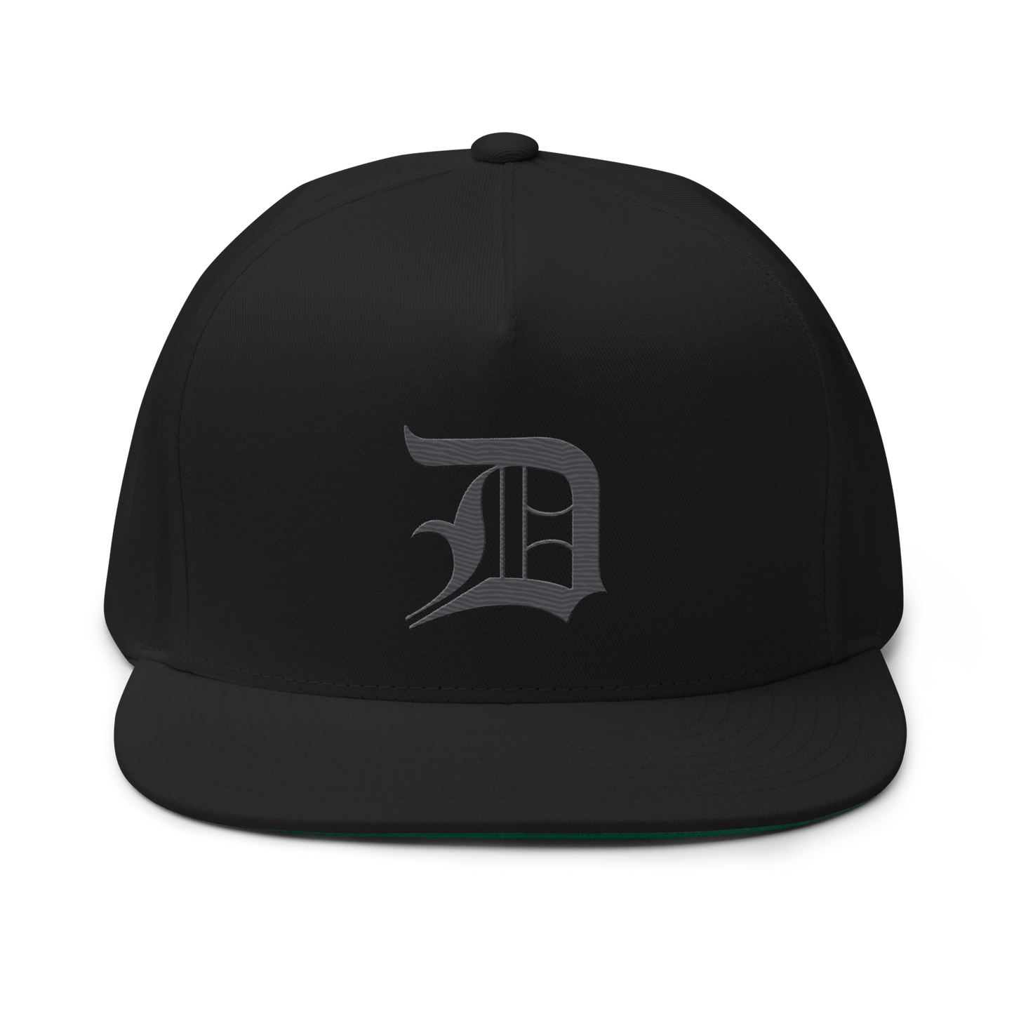 Detroit 'Old English D' Flat Bill Snapback (Iron Ore Grey)