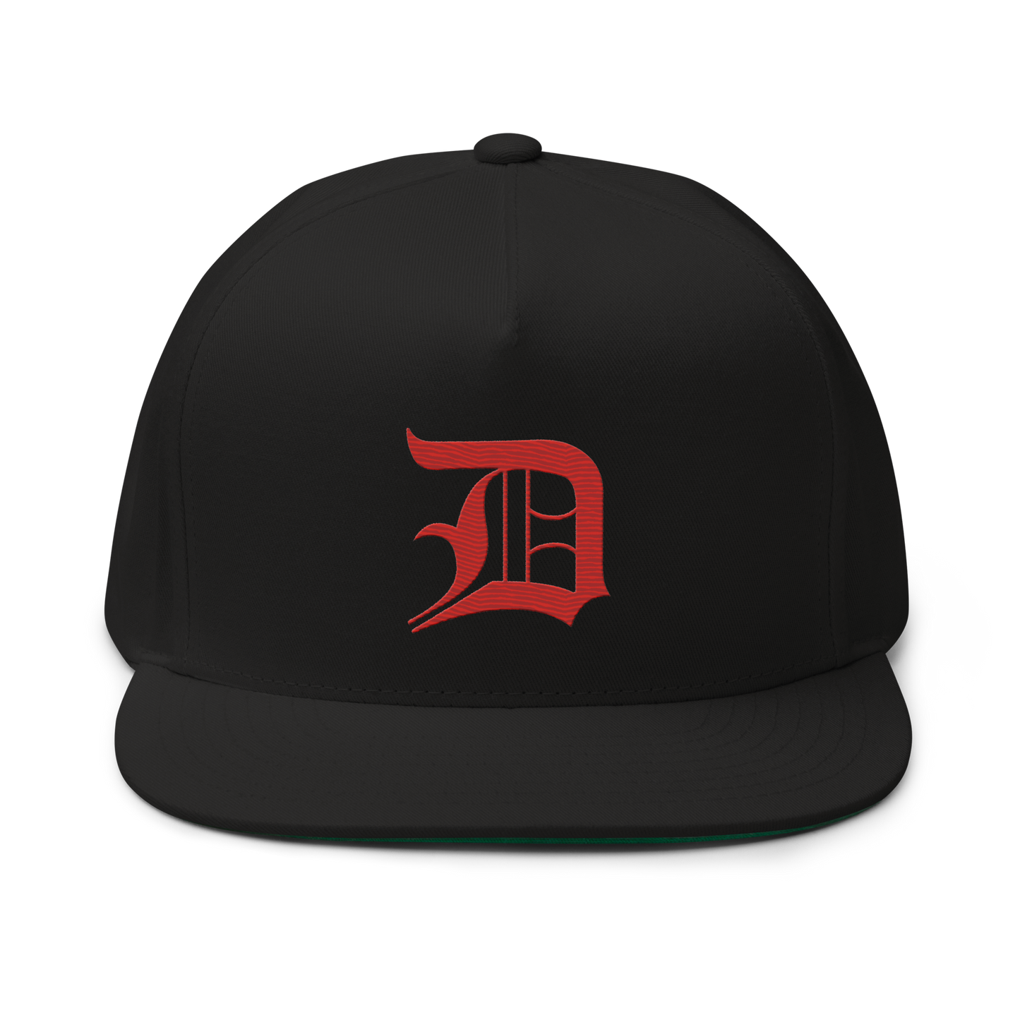 Detroit 'Old English D' Flat Bill Snapback (Aliform Red)