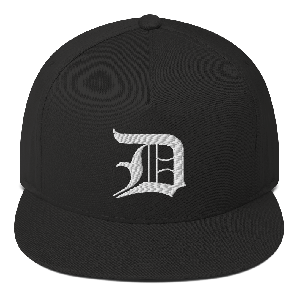 Detroit 'Old English D' Flat Bill Snapback