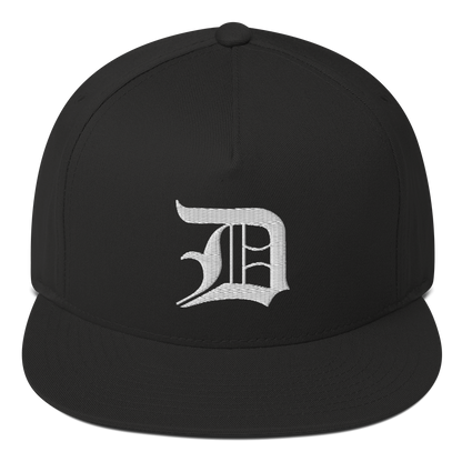 Detroit 'Old English D' Flat Bill Snapback