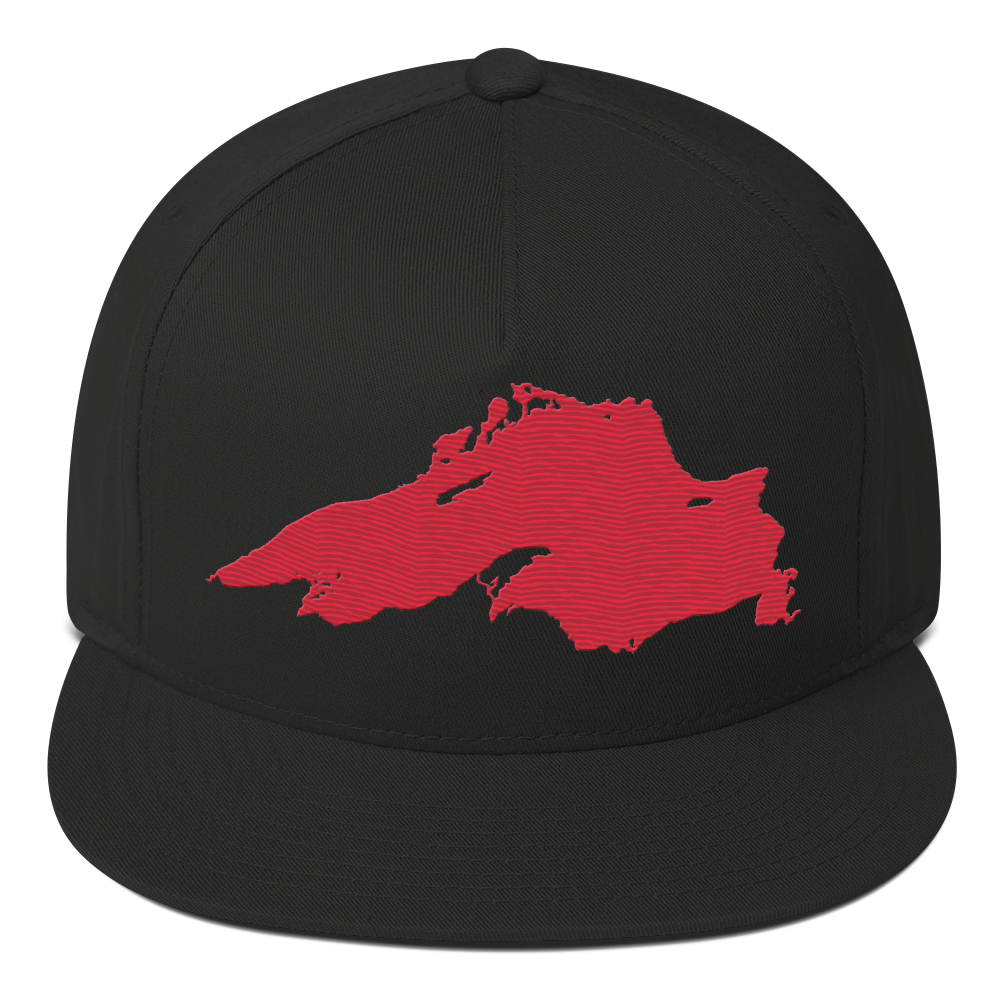 Lake Superior Snapback | 5-Panel - Lighthouse Red