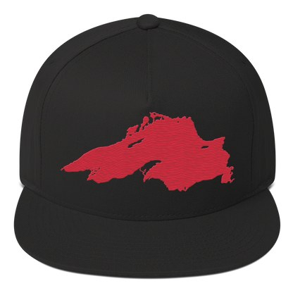 Lake Superior Snapback | 5-Panel - Lighthouse Red