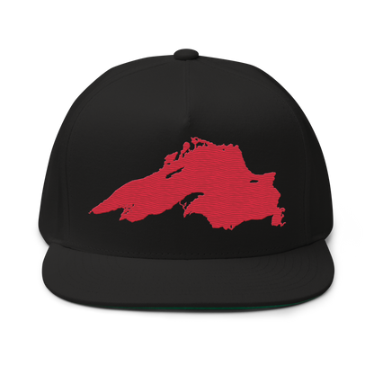 Lake Superior Snapback | 5-Panel - Lighthouse Red