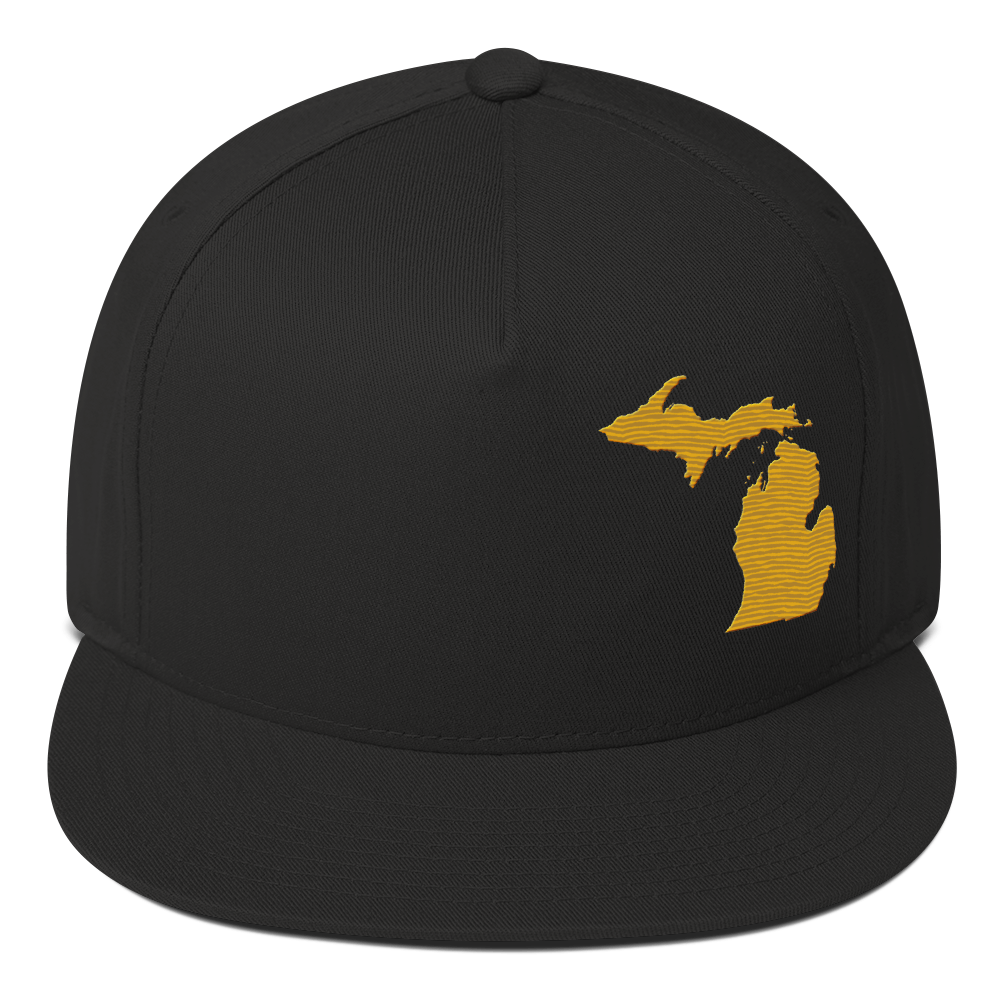 Michigan Snapback | 5-Panel - Gold Outline