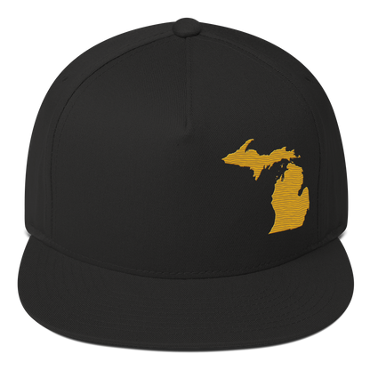 Michigan Snapback | 5-Panel - Gold Outline