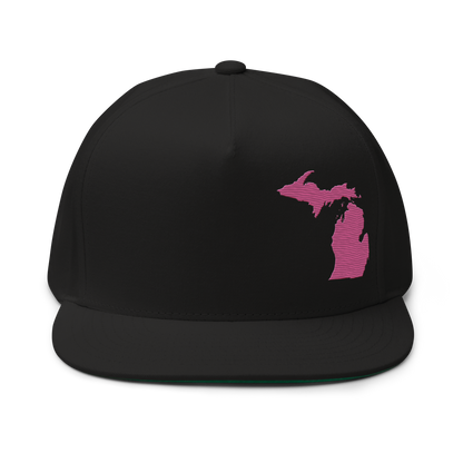 Michigan Snapback | 5-Panel - Apple Blossom Pink Outline