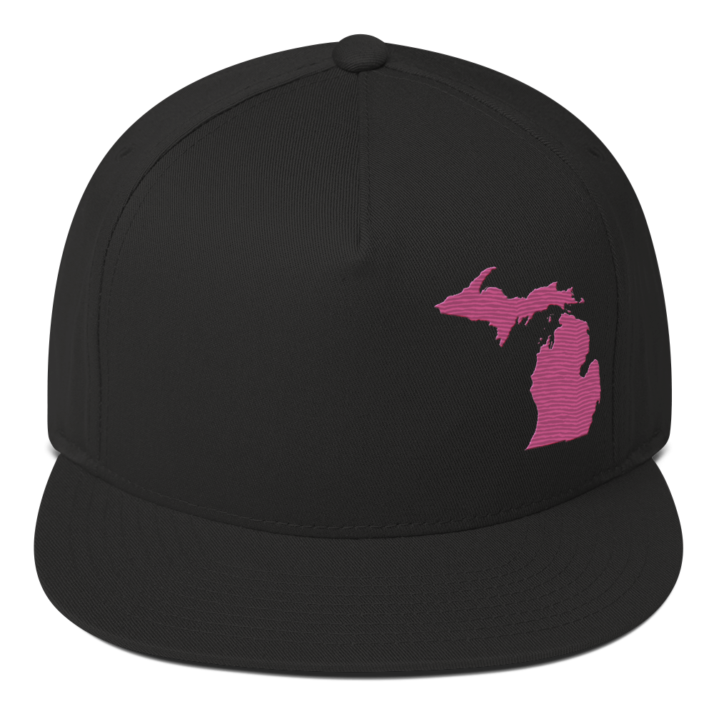 Michigan Snapback | 5-Panel - Apple Blossom Pink Outline