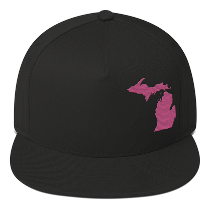 Michigan Snapback | 5-Panel - Apple Blossom Pink Outline