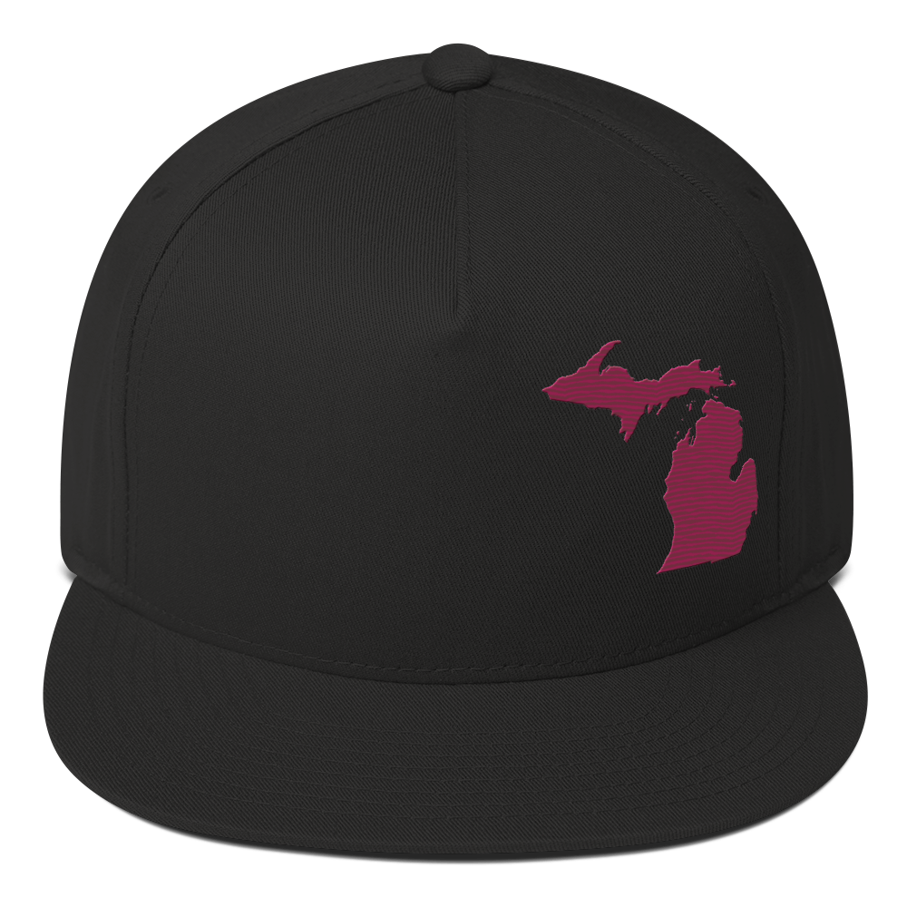 Michigan Snapback | 5-Panel - Ruby Red Outline