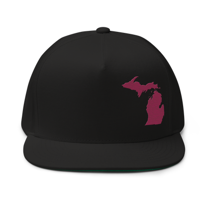 Michigan Snapback | 5-Panel - Ruby Red Outline