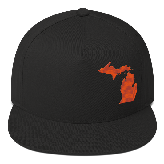 Michigan Snapback | 5-Panel - Maple Leaf Orange Outline