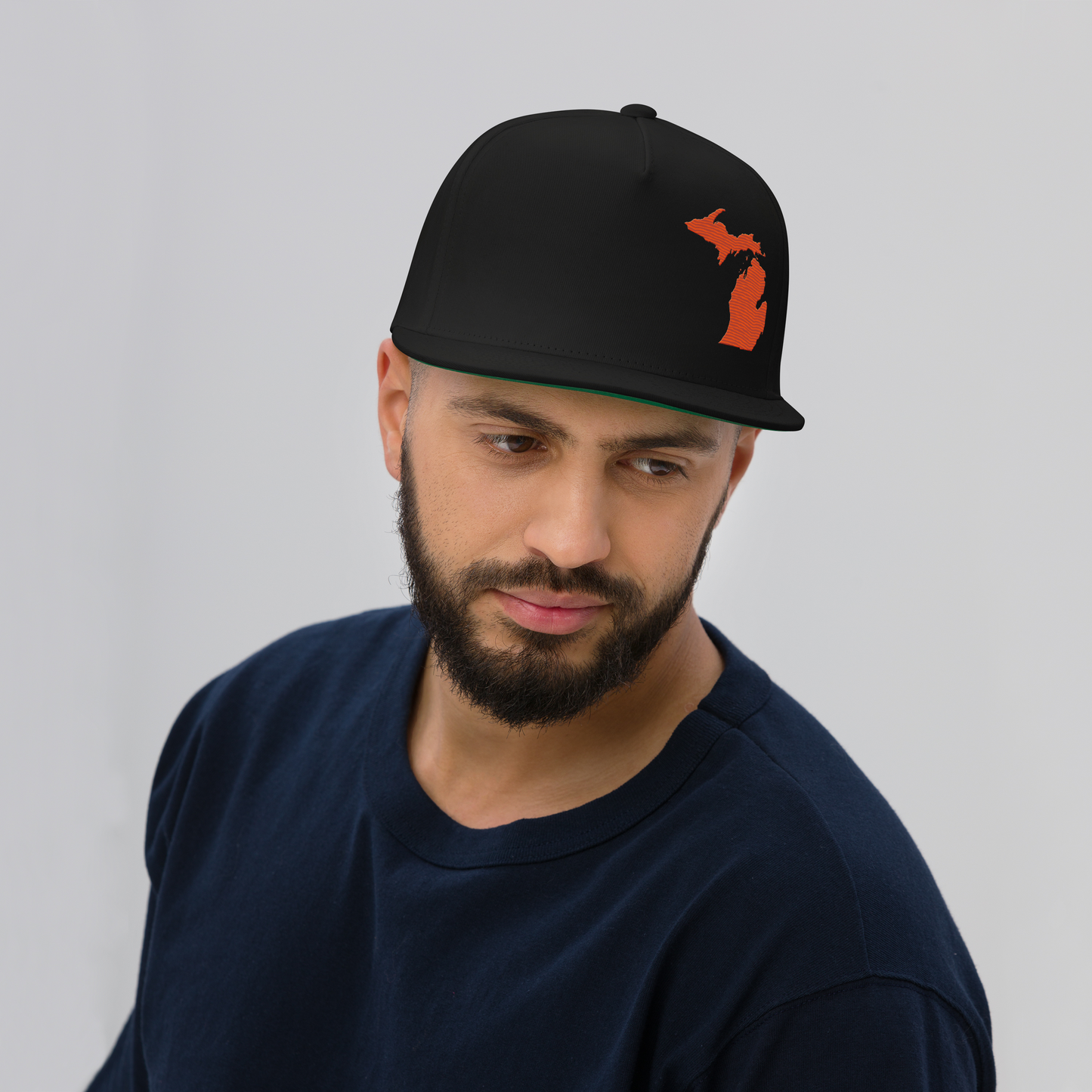 Michigan Snapback | 5-Panel - Maple Leaf Orange Outline