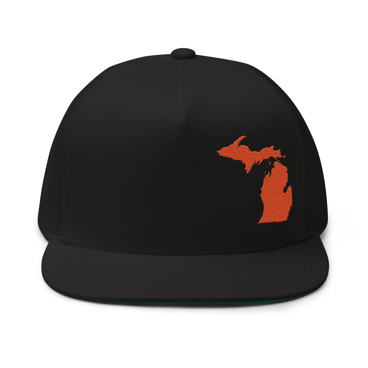 Michigan Snapback | 5-Panel - Maple Leaf Orange Outline