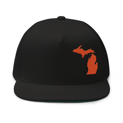 Michigan Snapback | 5-Panel - Maple Leaf Orange Outline