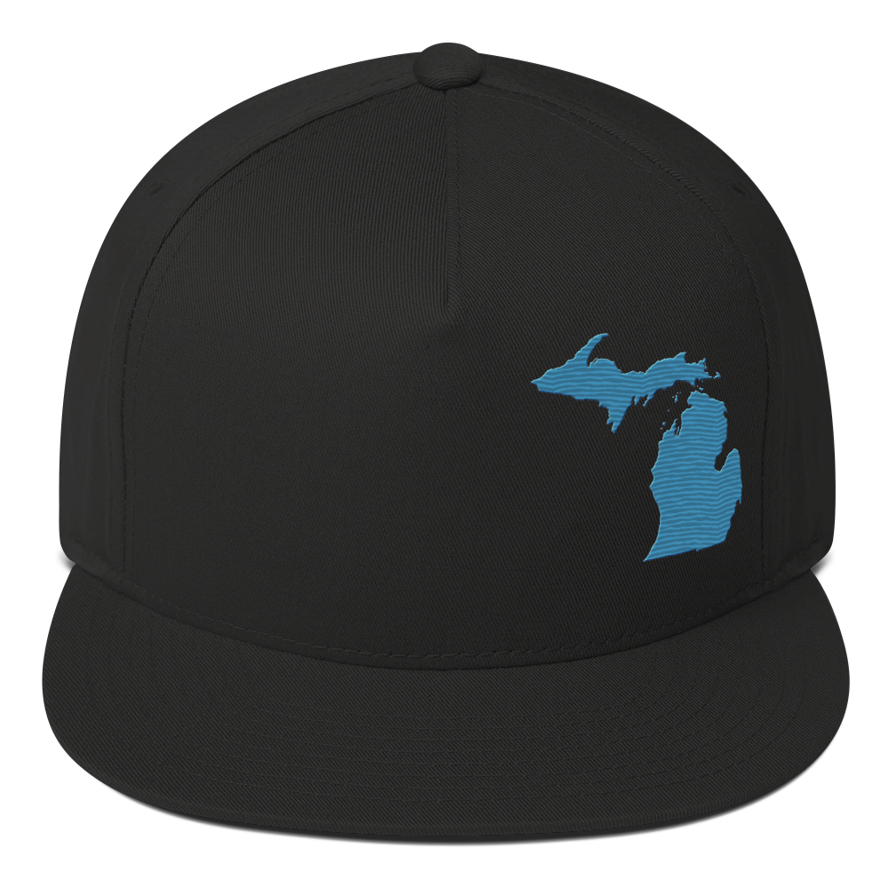 Michigan Snapback | 5-Panel - Traverse Blue Outline