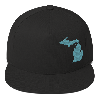 Michigan Snapback | 5-Panel - Huron Blue Outline