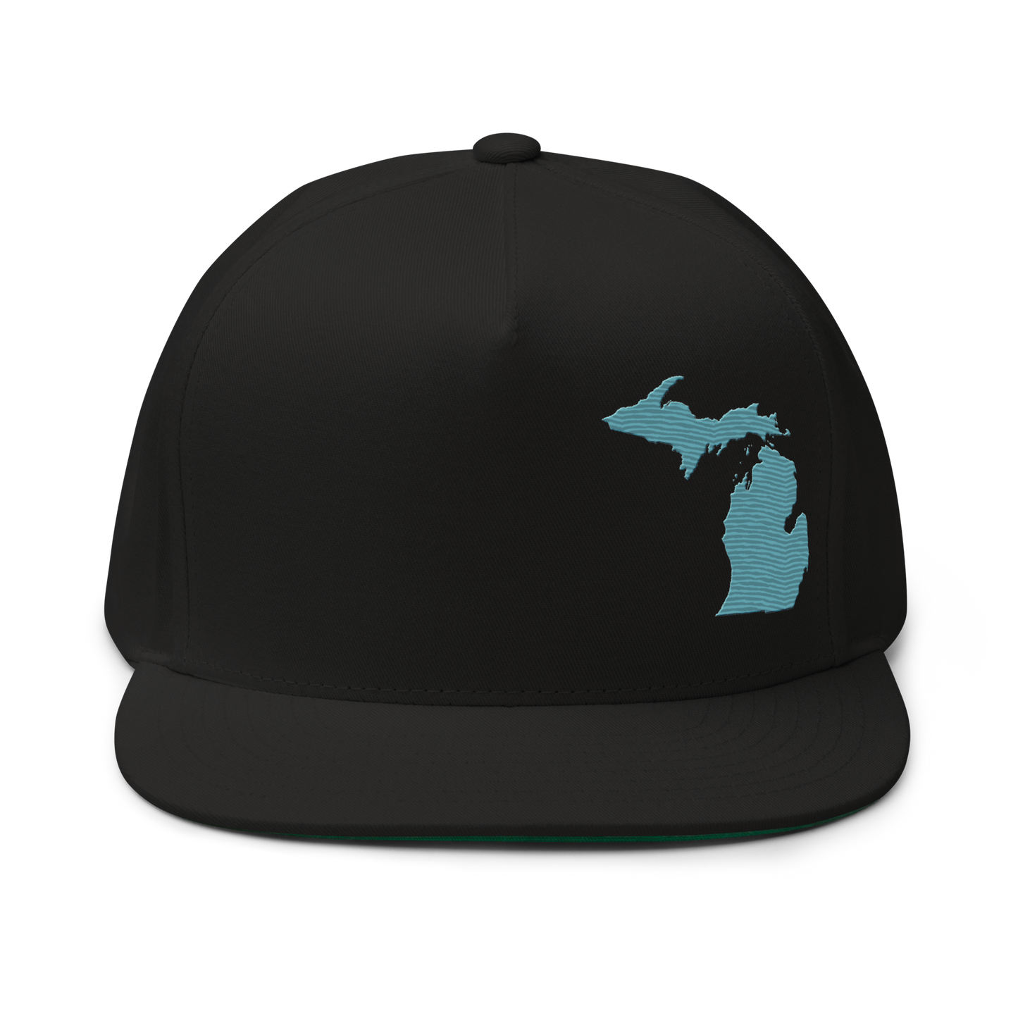 Michigan Snapback | 5-Panel - Huron Blue Outline