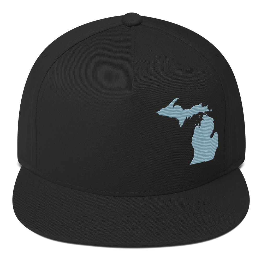 Michigan Snapback | 5-Panel - Opal Blue Outline