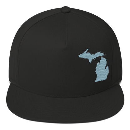 Michigan Snapback | 5-Panel - Opal Blue Outline