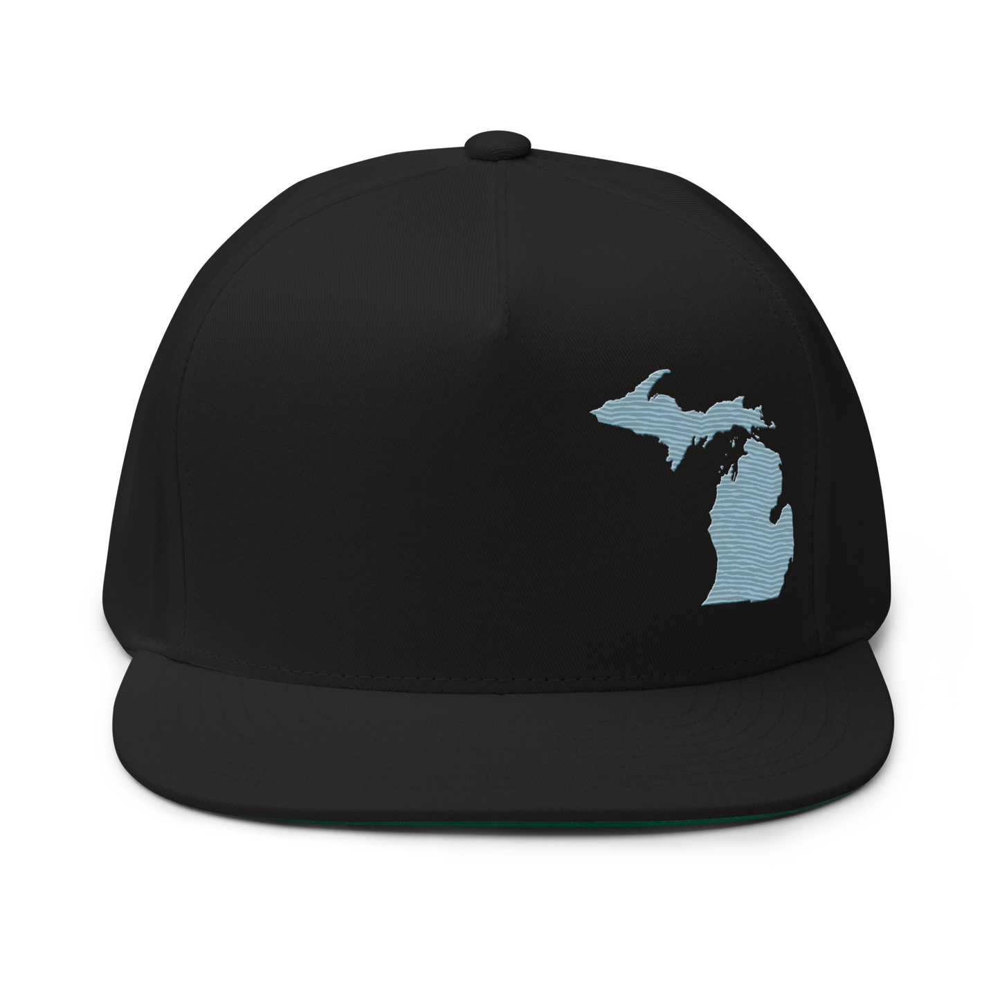 Michigan Snapback | 5-Panel - Opal Blue Outline