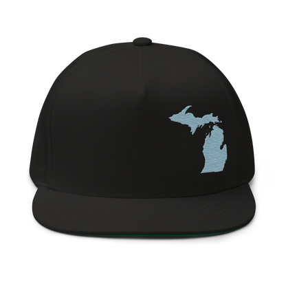 Michigan Snapback | 5-Panel - Opal Blue Outline